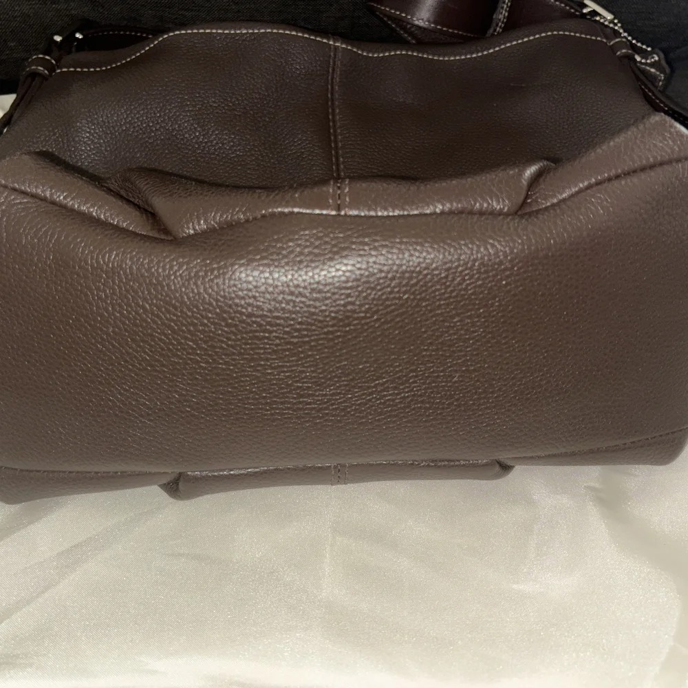 Authentic Coach Brown Pebble Leather Duffle Convertible crossbody shoulder bag - Picture 4 of 10
